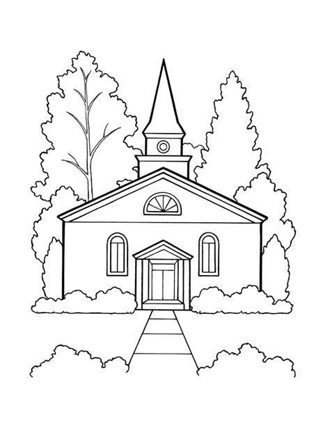 Church Outline Drawing at GetDrawings | Free download