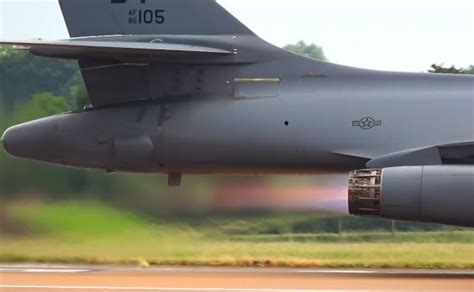 Volume up! Cool video features the loudest B-1B Lancer takeoff ever