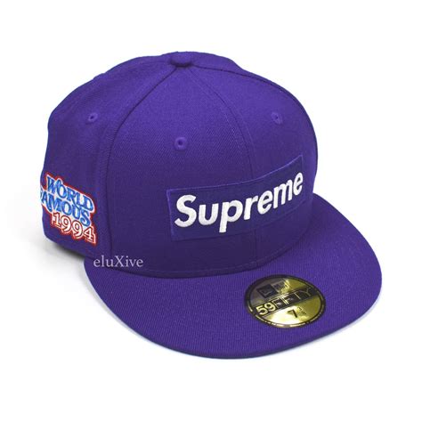 Supreme x New Era - World Famous Box Logo Fitted Hat (Purple) – eluXive