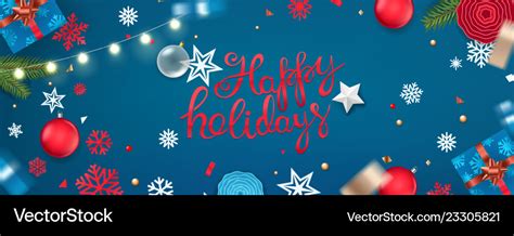 Happy holidays banner christmas background xmas Vector Image