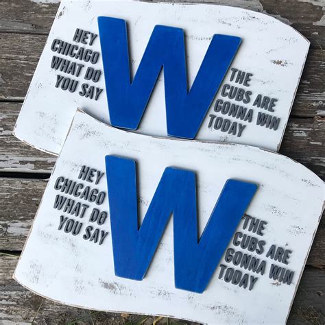 Chicago Cubs W Flag Cubs Wood Flag Cubs Sign Cubs Decor - Etsy