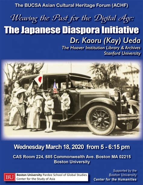 [POSTPONED] The Japanese Diaspora Initiative, with Kaoru Ueda (Stanford ...