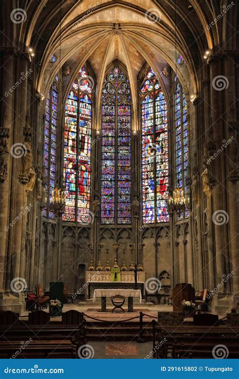 Carcassonne Cathedral editorial photography. Image of tourism - 291615802