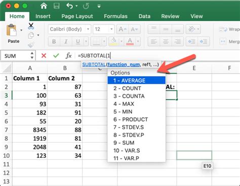 How to Use the SUBTOTAL Function in Excel [Step-by-Step]