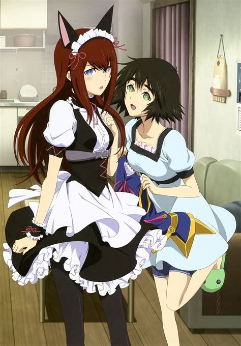 Tags: Steins;Gate, Makise Kurisu, Shiina Mayuri, Official Art, Mobile ...