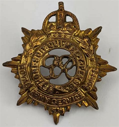 BRITISH ARMY; WW2 Era Royal Army Service Corps Brass Collar Badge EUR 7,12 - PicClick IT