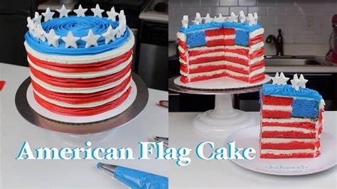 How To Make An American Flag Cake | CHELSWEETS - YouTube