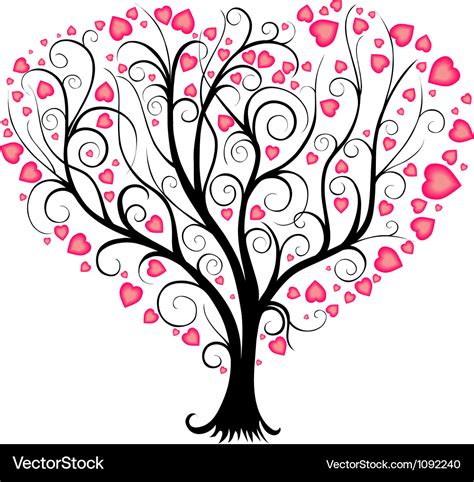 Love tree Royalty Free Vector Image - VectorStock