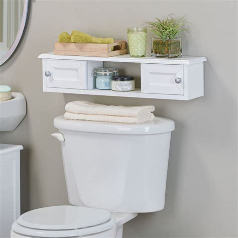 Weatherby Bathroom Slim Wall Mounted Bath Cabinet | White bathroom storage, White bathroom ...