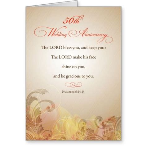 50th Wedding Anniversary, Religious Lord Bless & K Greeting Card Silver ...