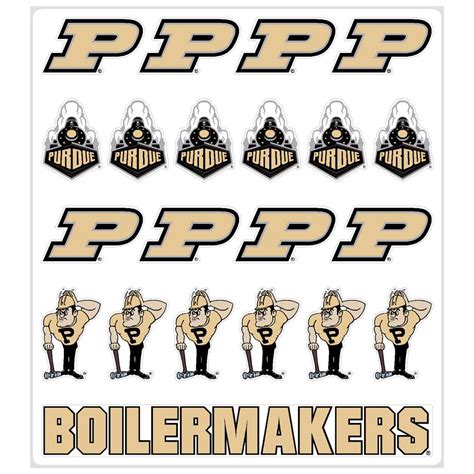 Purdue Boilermakers Multi-Purpose Vinyl Sticker Sheet