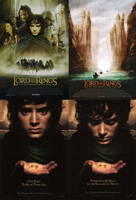 THE LORD OF THE RINGS FELLOWSHIP OF THE RING Poster Collection (Set Of ...