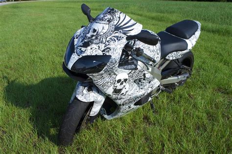 Custom Skull Motorcycle Wrap | BB Graphics + The WrapPros in Ocala , FL , US