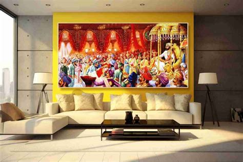 Chhatrapati Shivaji Maharaj Raj Darbar Painting On Canvas