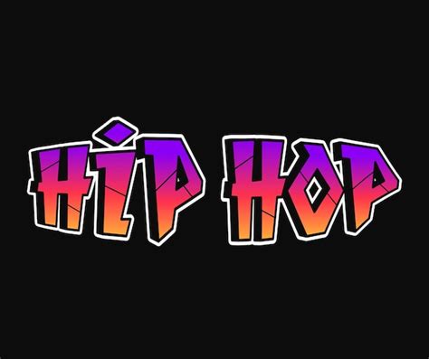 Premium Vector | Hip hop word trippy psychedelic graffiti style letters