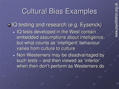 PPT - Cultural Bias in Psychology PowerPoint Presentation - ID:1281700