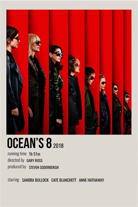 oceans 8 in 2021 | Movie posters minimalist, Film posters minimalist, Movie card