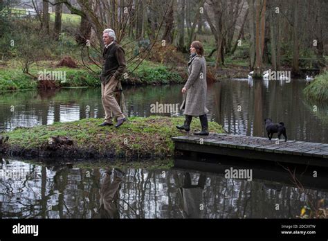 Edward and Lulu Hutley at Slades Farm, Wintershall Estate, Surrey, England, United Kingdom Stock ...