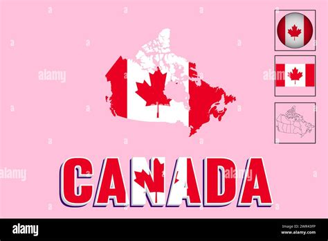 Canada simple map hi-res stock photography and images - Alamy