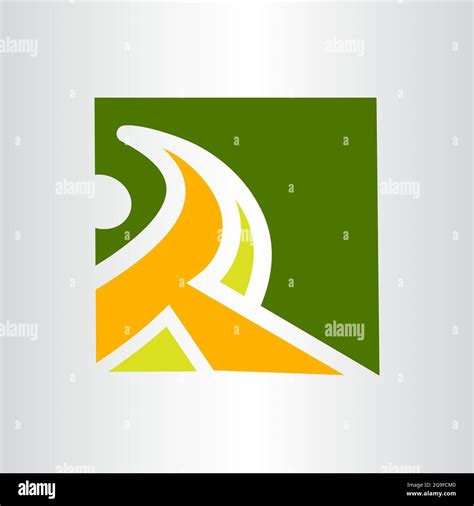 new green R initial Letter logo design modern tech symbol icon vector graphic concept ...