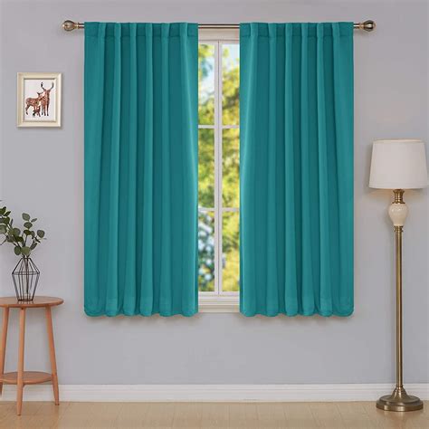 Deconovo Solid Back Tab and Rod Pocket Curtains Thermal Insulated Blackout Window Curtains for ...