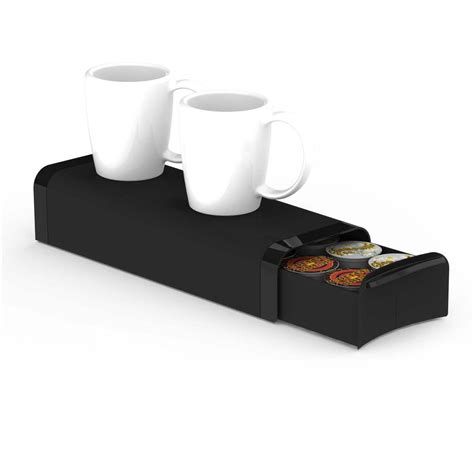 Mind Reader Compact Single Serve Coffee Pod Holder with Pull Out Drawer, 12 Capacity, Black ...