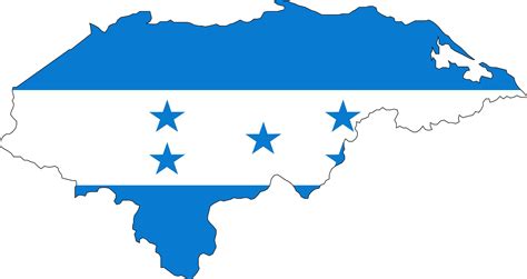 Download Honduras Flag Map Outline | Wallpapers.com