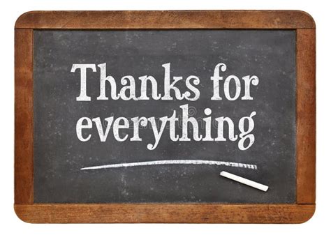 Thanks for Everything on Blackboard Stock Image - Image of thanks ...