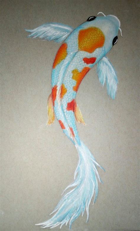 Koi Fish Watercolor Drawing - Shui Underwood Lukisan Wealth Carp Hayez Francesco Poissons ...