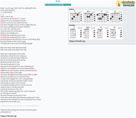 Chord: 7-11 - tab, song lyric, sheet, guitar, ukulele | chords.vip