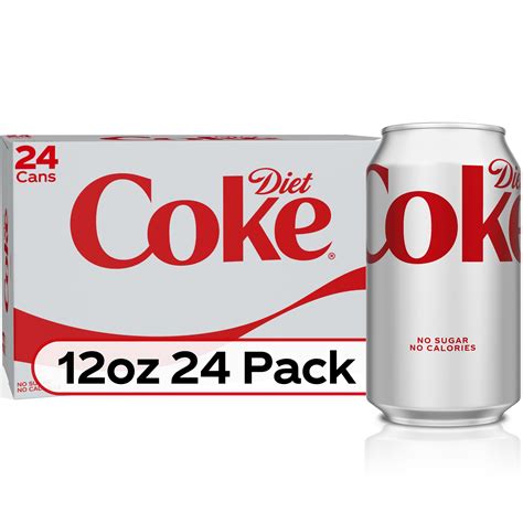 Diet Coke Soda Pop, 12 fl oz, 24 Pack Cans - Walmart.com