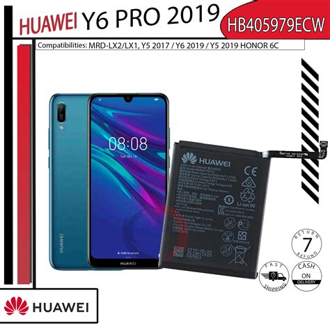 Huawei Y6 PRO 2019 Battery MRD-LX2 Battery Model: HB405979ECW (3020mAh) Original Equipment ...