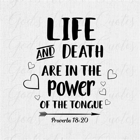 Bible verse Life and death are in the power of the | Etsy