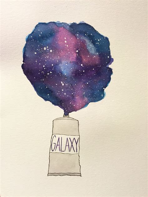 Galaxy watercolor | Watercolor galaxy, Galaxy watercolor, Colorful art