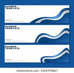 Set Professional Banner Design Blue Wavy Stock Vector (Royalty Free) 2265970067 | Shutterstock