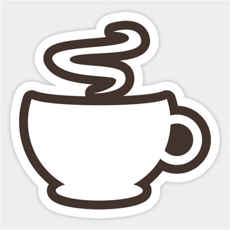 Minimal Coffee Cup - Coffee - Sticker | TeePublic