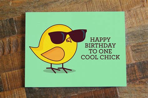 Funny Birthday Card For Her Happy Birthday to One Cool