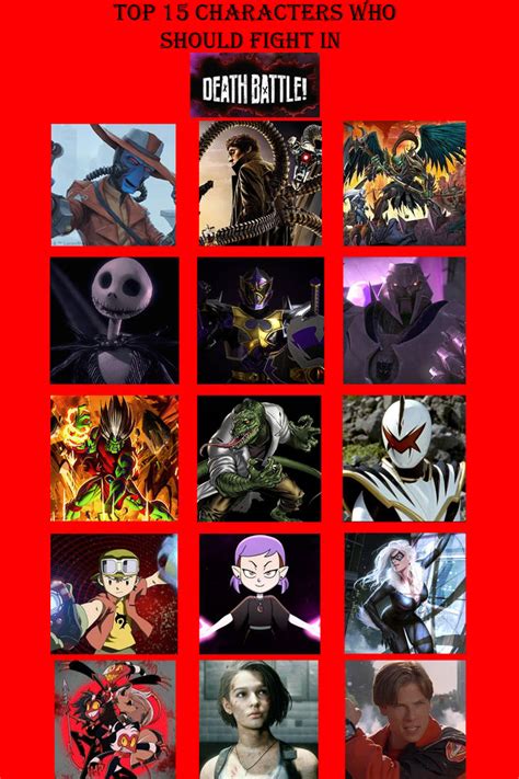 Top 15 Characters for Death Battle (2) by JackSkellington416 on DeviantArt