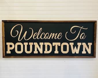 Welcome to Pound Town Sign - Etsy