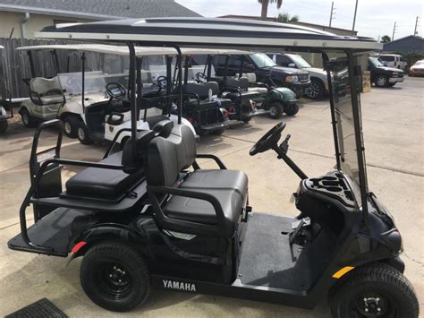 2019 Yamaha Drive 2 QuieTech EFI Gas Golf Cart 4 Passenger Black | Golf ...