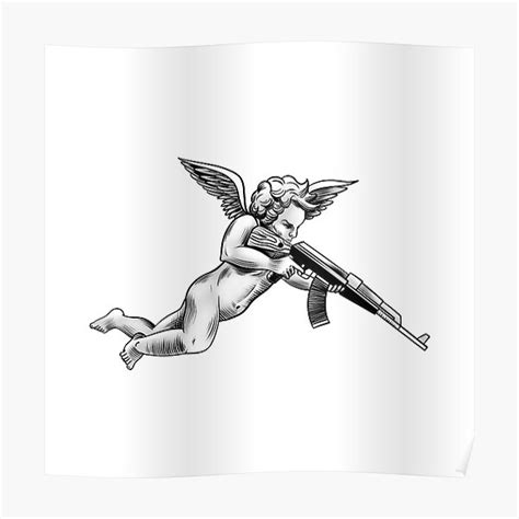 "Angel with gun" Poster for Sale by nikolaysparkov | Redbubble