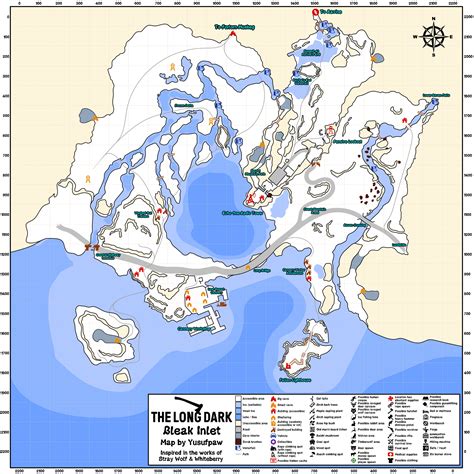 The Long Dark Bleak Inlet: Detailed Region Map