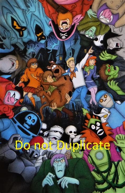 Scooby Doo Villains 11 X 17 Colored Pencil Drawing Print - Etsy Finland