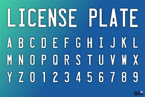 License Plate Font | Designed by Dave Hansen