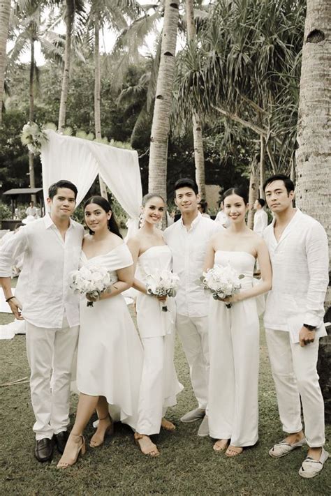 Maxene Magalona and Rob Mananquil’s White Wedding at the Beach | All white wedding, Dress code ...