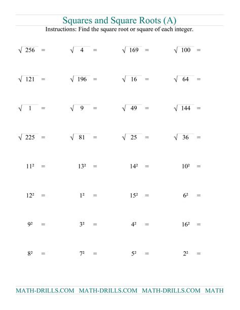 Simplifying Square Roots Worksheet With Answers