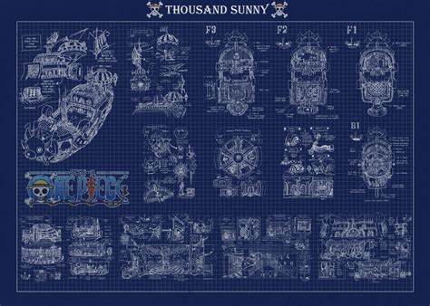 Thousand Sunny Blueprints! Hope you like it! : r/OnePiece