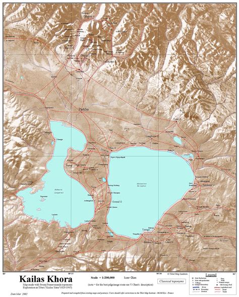 Kailash Feng Mountain Map - Kailash Tibet • mappery