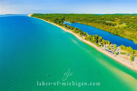 Aerial Photo of Empire Beach with Robert H Manning Memorial Lighthouse — Aerial, Landscape, Real ...