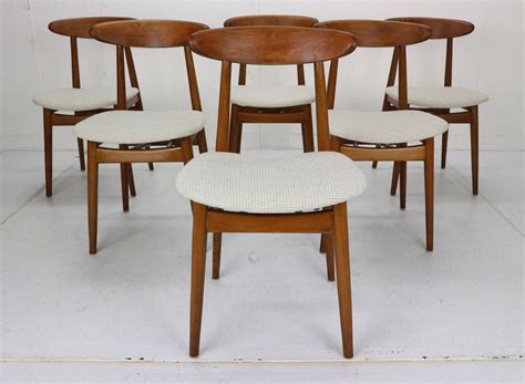 Set of 6 Scandinavian Modern Danish Teak Dining Room Chairs, 1960s | #127254